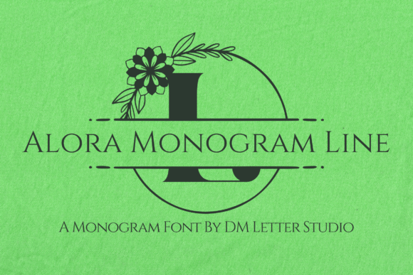Alora Monogram Line: A Versatile Font for Creative Makers
