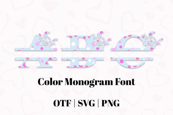 Blossom Monogram Blue: A Delightful Floral Font