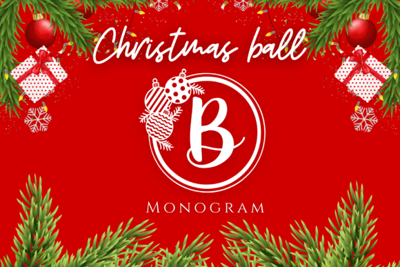 Christmas Balls Monogram: A Playful Font for Digital Design