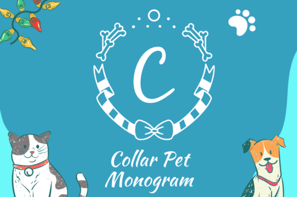 Collar Pet Monogram: A Sweet and Adorable Decorative Font