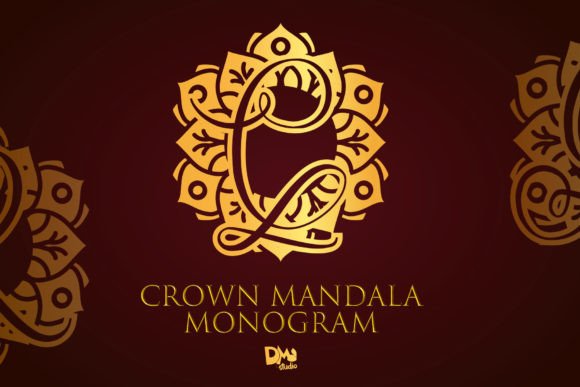 Crown Mandala Monogram: Elevate Your Web Design with Elegance