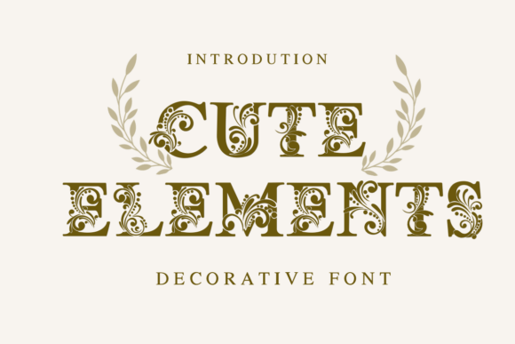 Cute Elements: A Decorative Font for Elegant Web Design