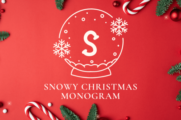 Discover the Charm of Snowy Christmas Monogram Font