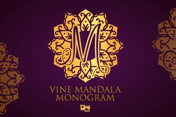 Discover the Elegance of Vine Mandala Monogram Font
