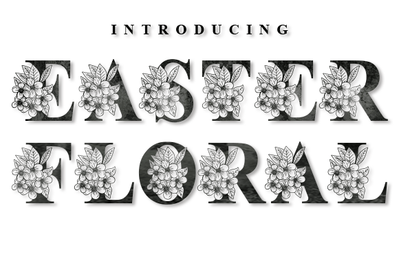 Easter Floral Monogram: A Decorative Font for Elegant Designs
