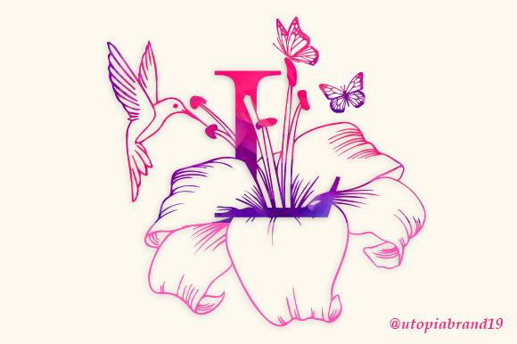 Elegant Flower Lily Monogram for Crafters and Designers