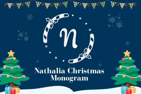 Elegant Nathalia Christmas Monogram for Web Design