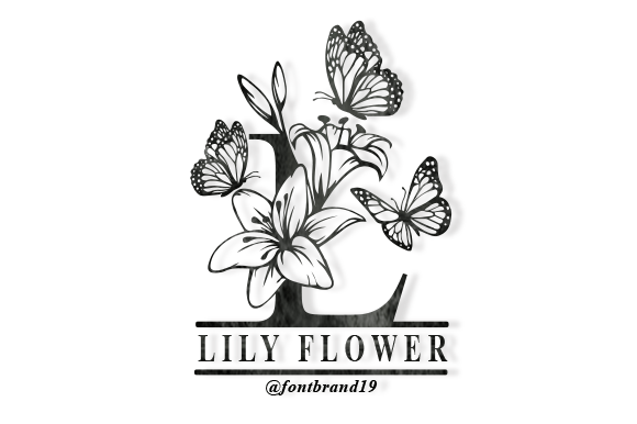 Elevate Your Brand with Split Lily Flower Monogram