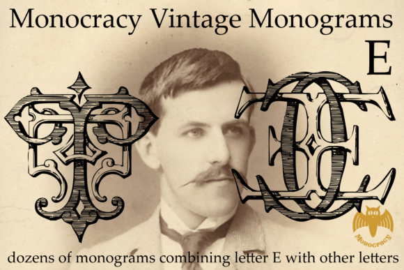 Elevate Your Brand with Vintage Monograms E Font