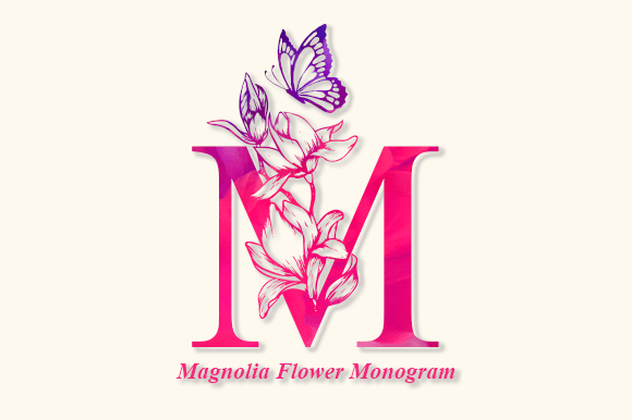 Elevate Your Craft with Magnolia Flower Monogram Font