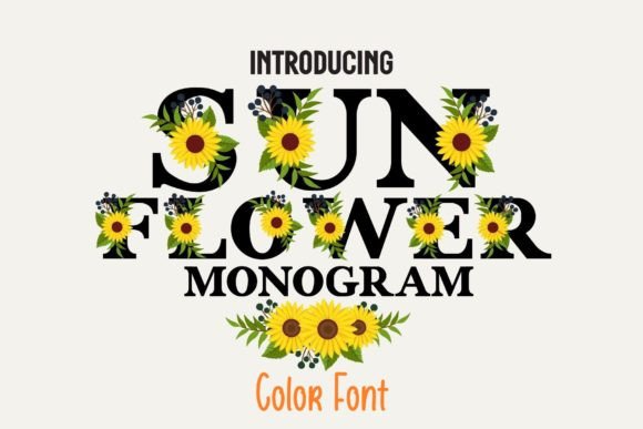 Enhance Your Web Design with Sunflower Monogram