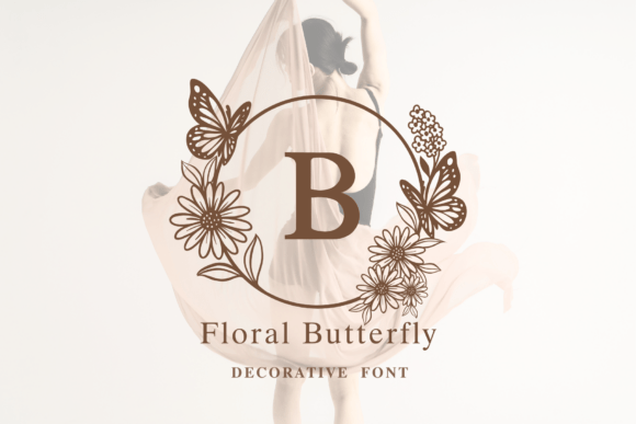 Floral Butterfly Monogram: A Decorative Font for Elegant Web Design