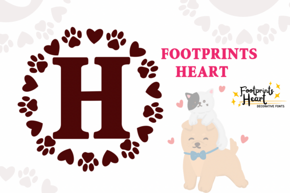 Footprints Heart: A Charming Monogram Font for Crafters