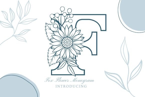 Fox Flower Monogram: A Delicate Decorative Font for Elegant Branding
