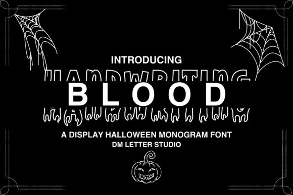 Handwriting Blood Monogram: A Spine-Chilling Font for Editorial Design