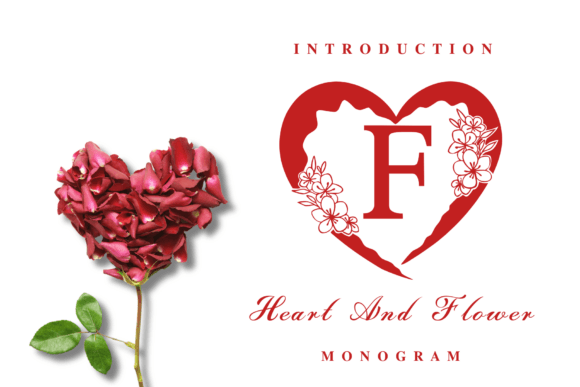 Heart and Flowers Monogram: A Perfect Font for Elegant Creations