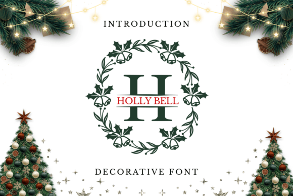 Holly Bell Monogram: A Festive and Elegant Font for Makers
