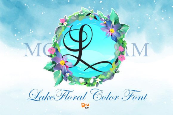 Lake Floral Monogram: A Unique Font for Editorial Design