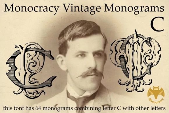 Monocracy Vintage Monograms C: A Classic Font for Elegant Branding