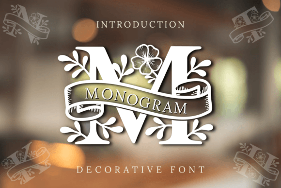 Monogram Flora: A Decorative Font for Elegant Branding