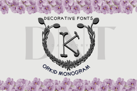 Orkid Monogram: A Decorative Font for Crafters and Creators