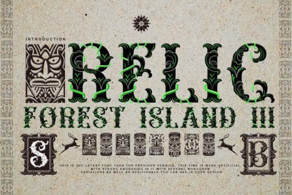 Relic Forest Island Iii: A Unique Decorative Font for Makers