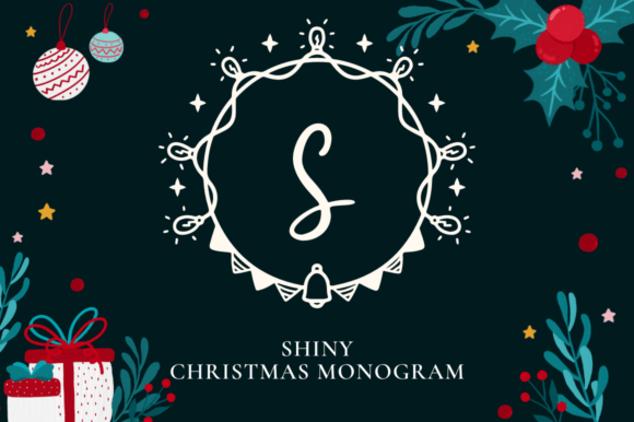 Shiny Christmas Monogram: A Festive Font for Your Designs