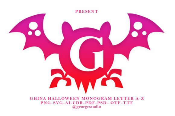 Unleash Creativity with Ghina Halloween Monogram Font