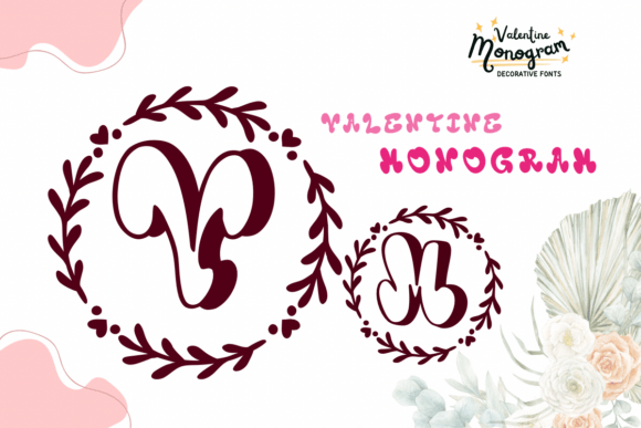 Valentine Monogram: A Charming Decorative Font for Crafters