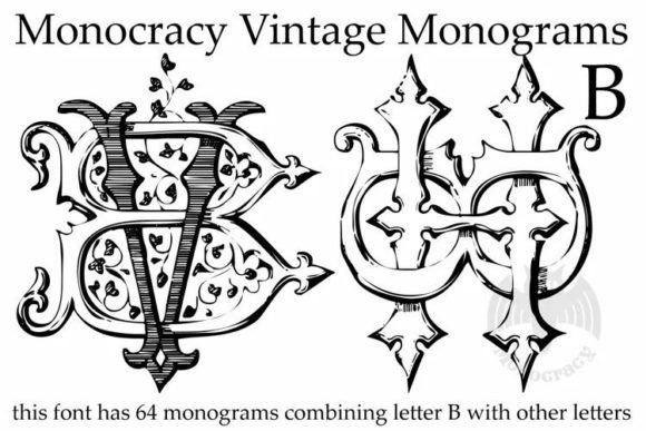 Vintage Monograms B: A Classic Font for Elegant Branding