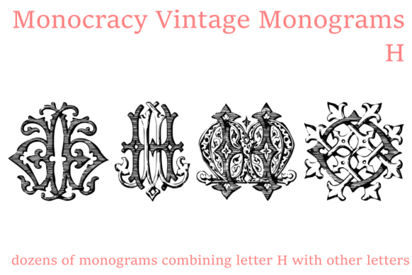Vintage Monograms H: A Classic Decorative Font for Elegant Branding