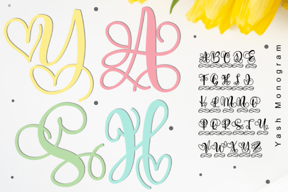 Yash Monogram: A Charming Decorative Font for Elegant Design